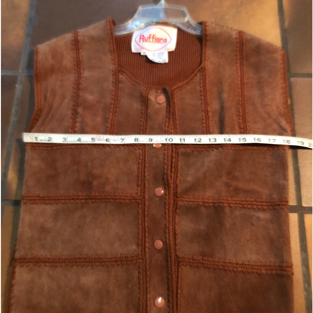 Vintage Patchwork Leather Vest - image 3